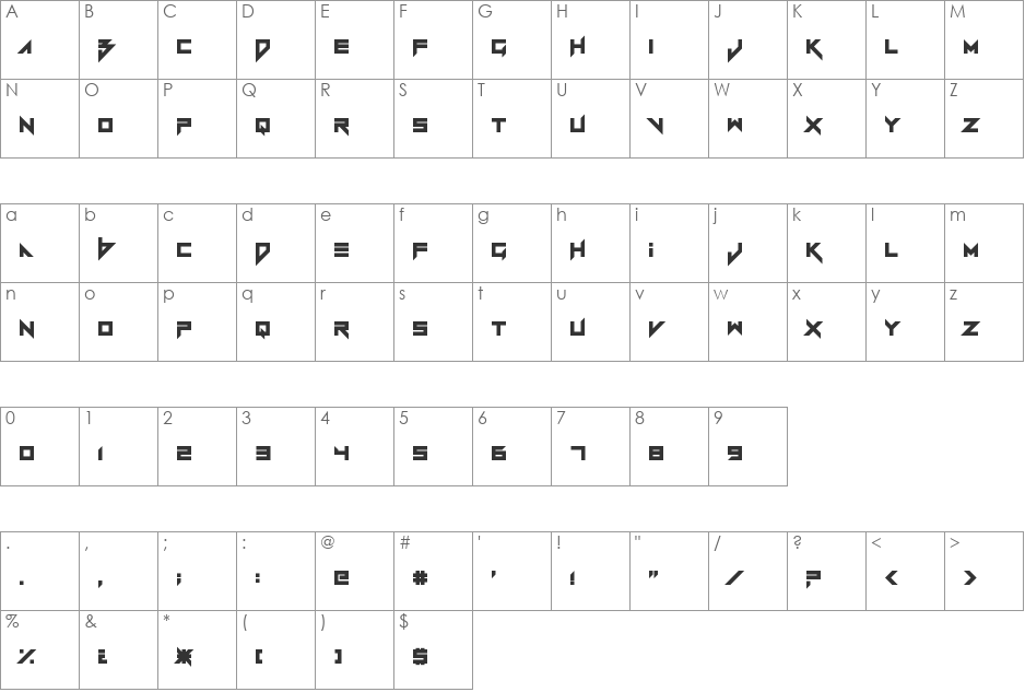 Vermin Vibes Redux font character map preview