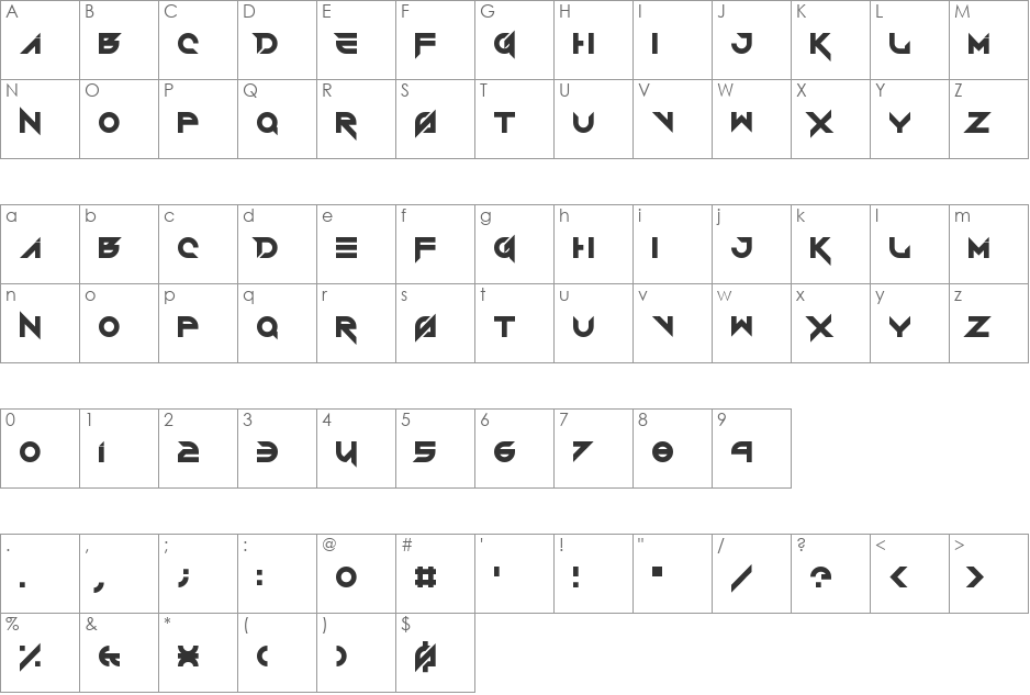 Vermin Vibes Roundhouse font character map preview