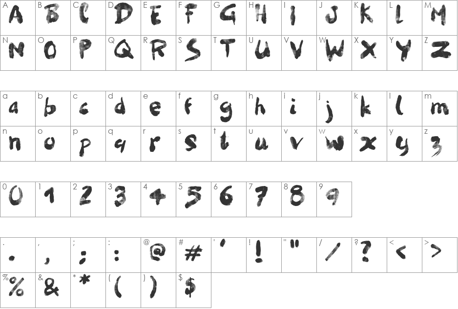 Vif Argent font character map preview