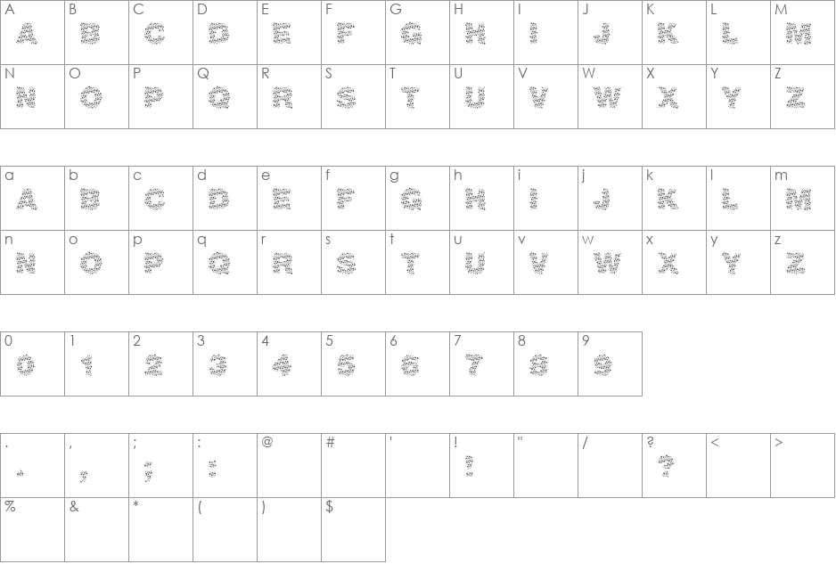 viktoria font character map preview
