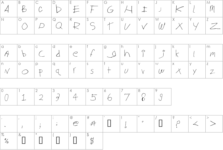 Big Log font character map preview