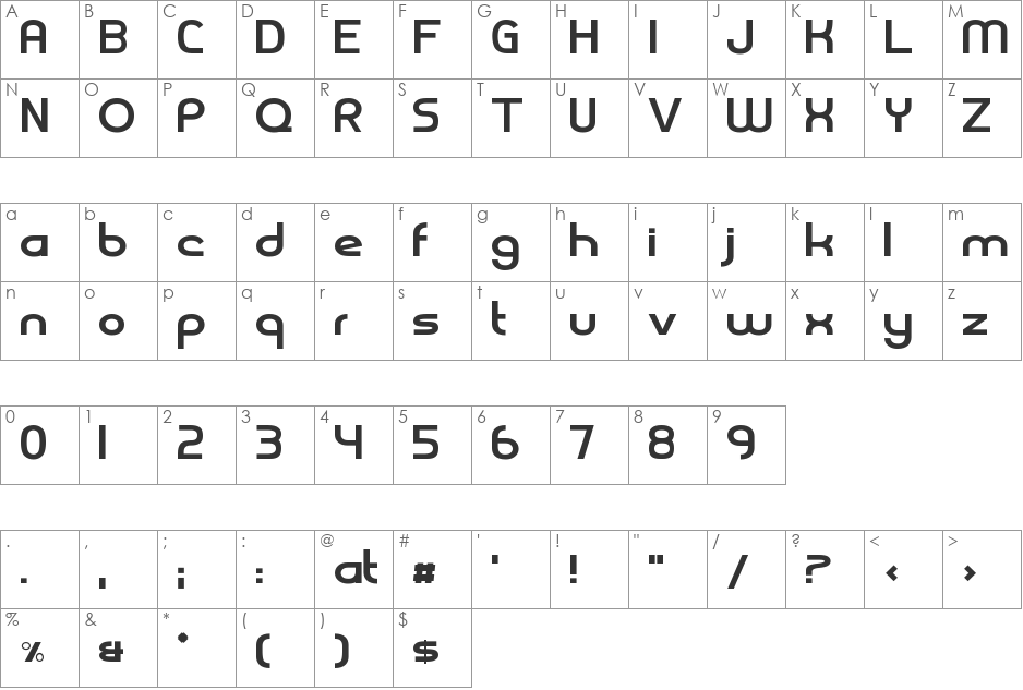 vivendi font character map preview