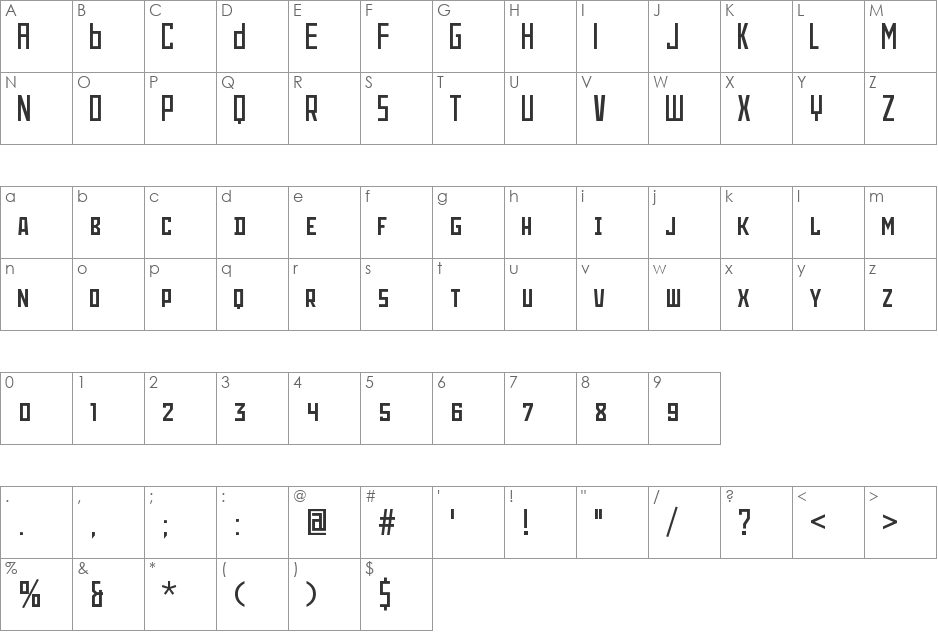 Volkerball Serbia font character map preview