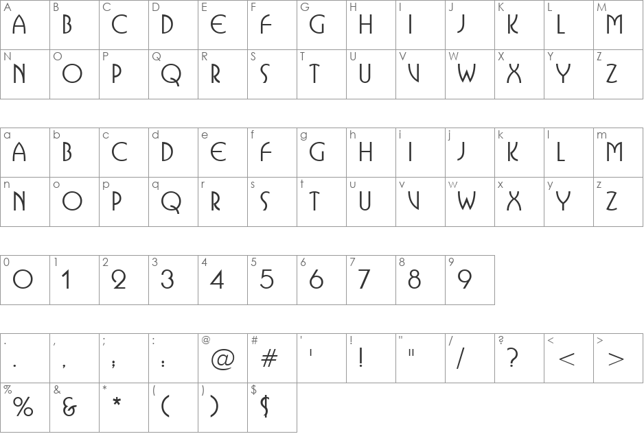 VPS Bac Giang Hoa font character map preview