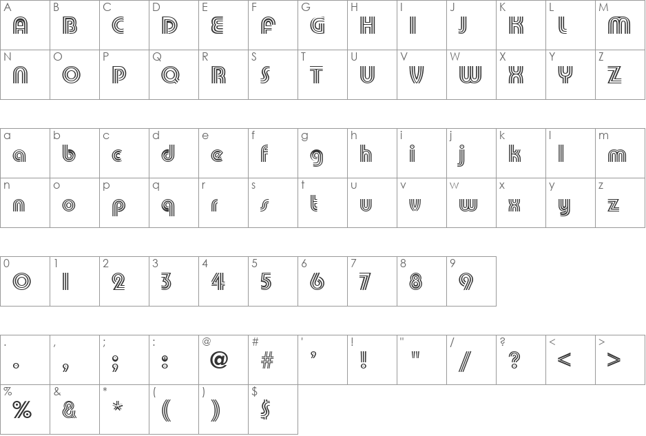 VPS Binh Duong font character map preview