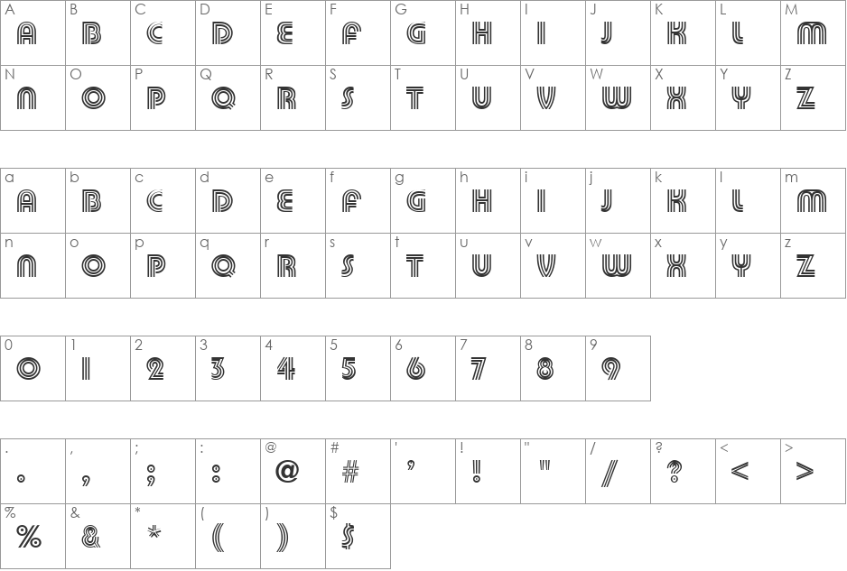 VPS Binh Duong Hoa font character map preview