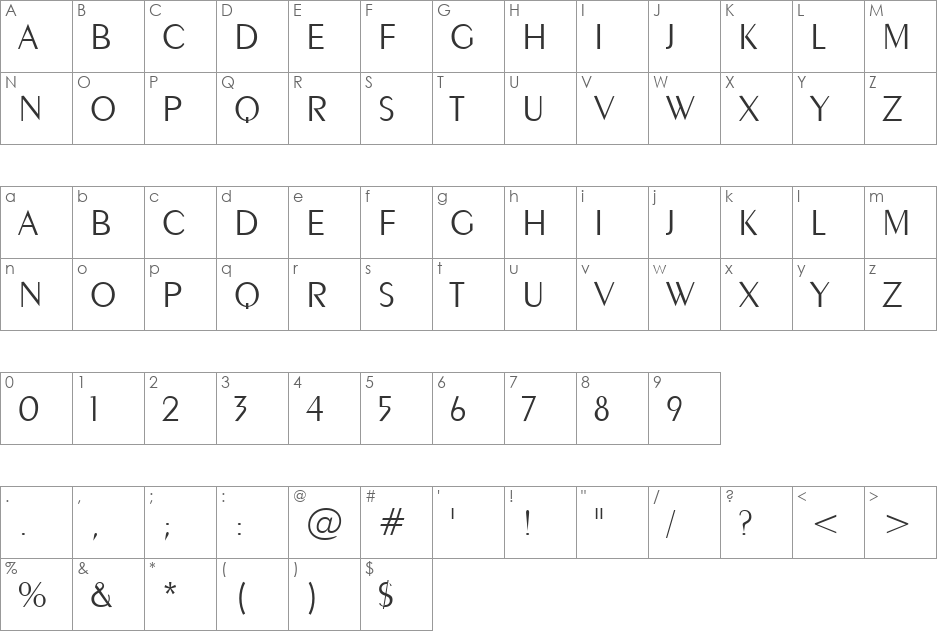 VPS Kien Giang Hoa font character map preview