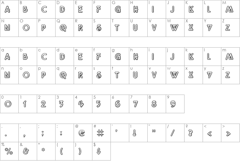 VPS Phuoc Long Hoa font character map preview