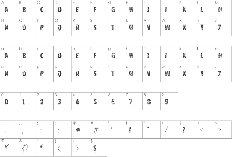 Vtks good luck for you font character map preview