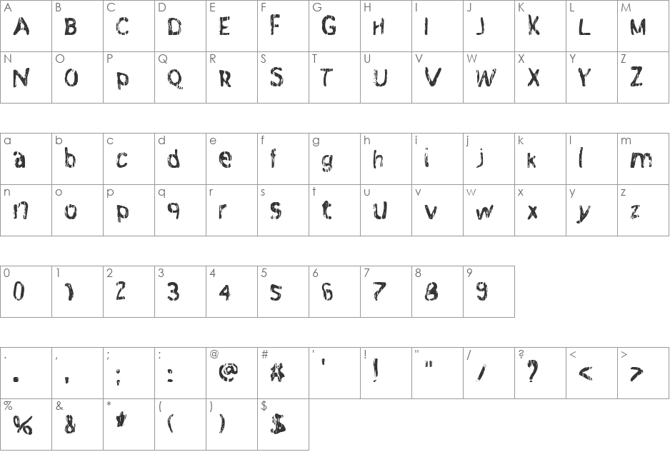 Warpspeed 9 font character map preview