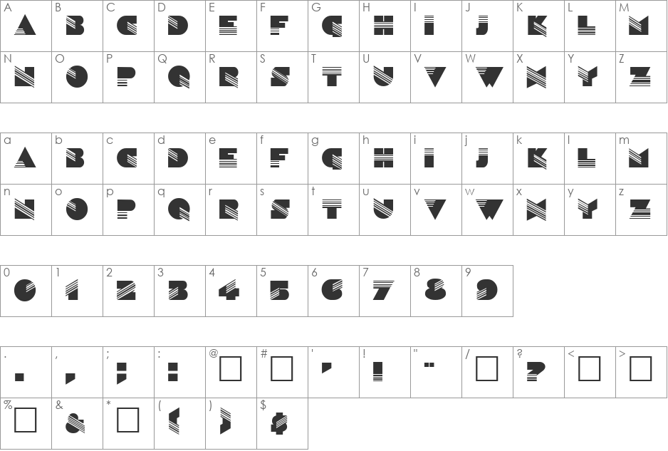 Wenatchee font character map preview