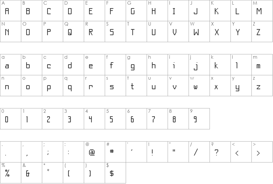 Wensleydale Gothic NBP font character map preview