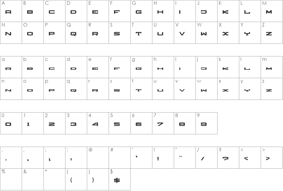 weronika font character map preview