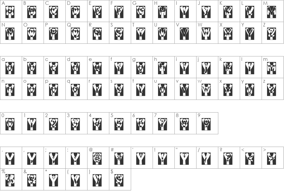 Why? font character map preview