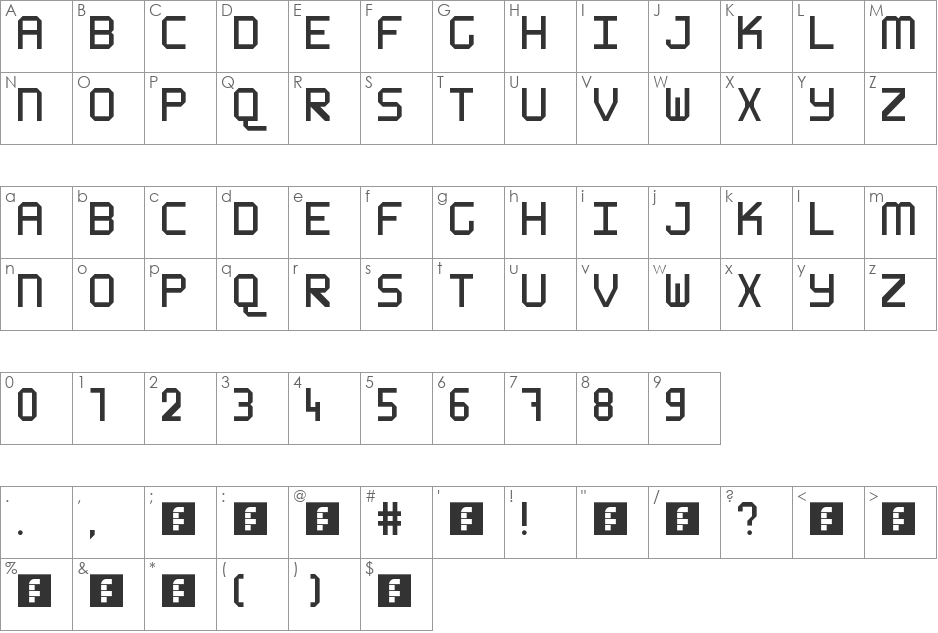 WLM 1F Round Serif font character map preview