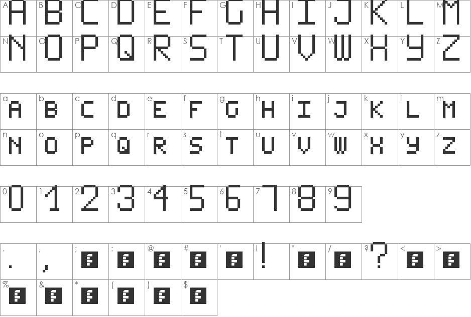 WLM SmallCaps 4 font character map preview