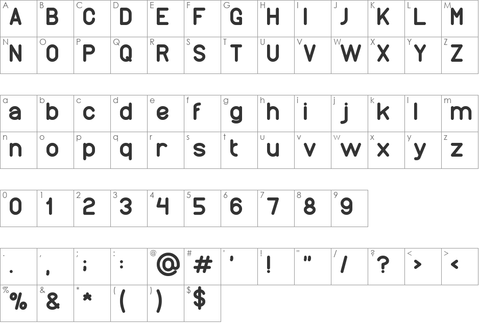 wonderfull font character map preview