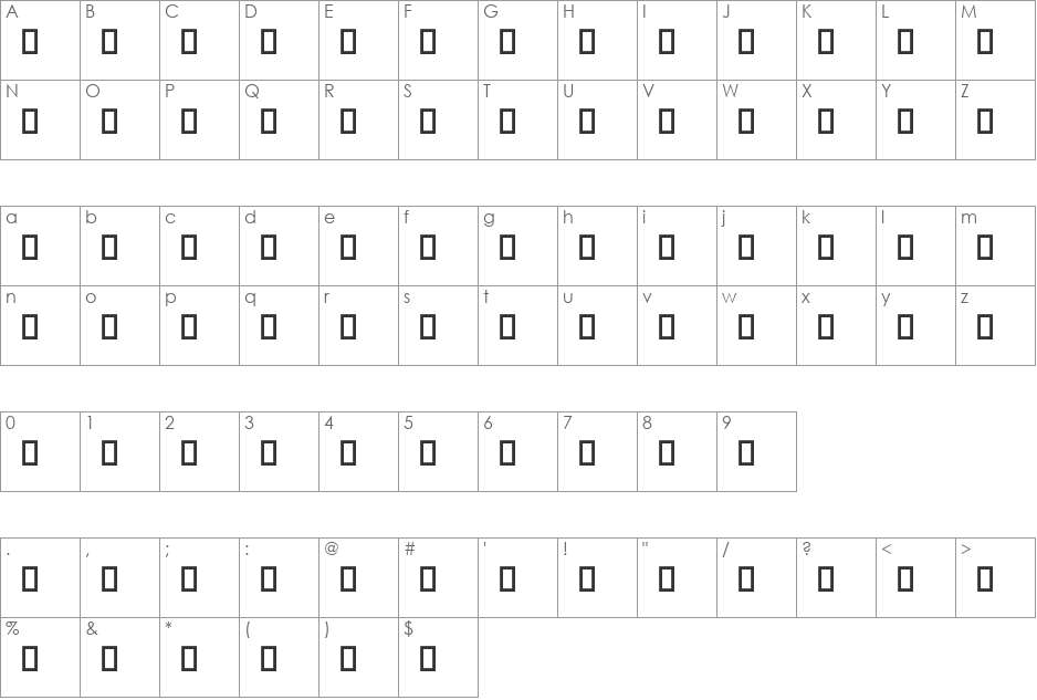 woodcutter Mixed Icons vol.3 font character map preview