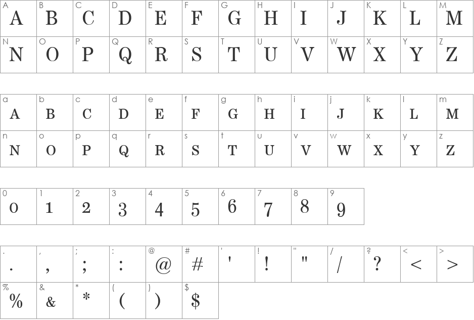 WorldwideSmallCaps font character map preview