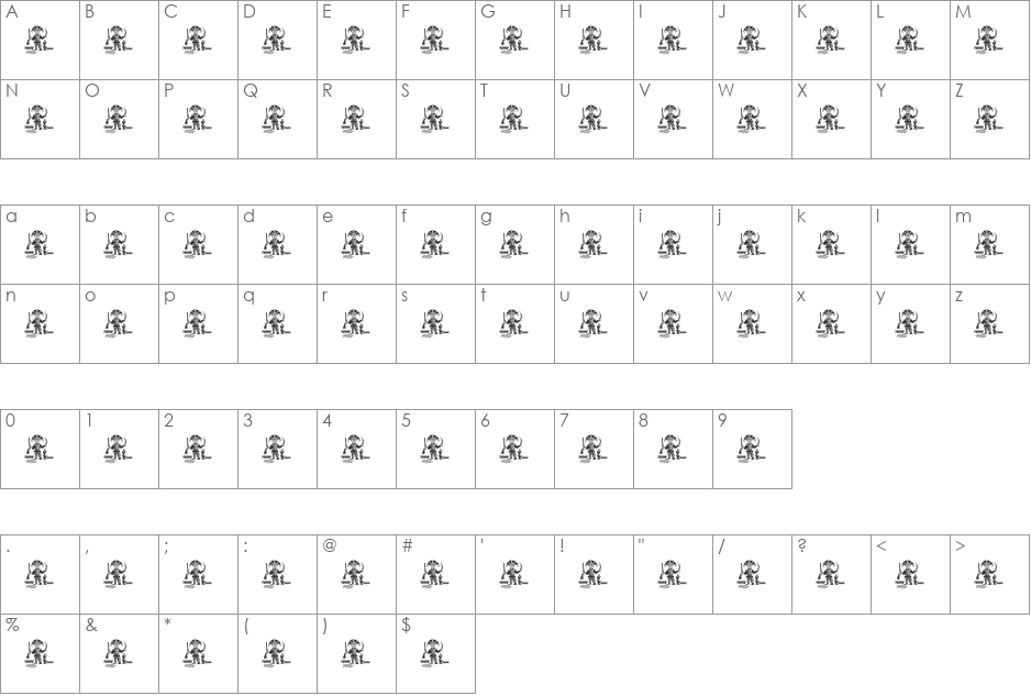 Xilo Cordel Literature font character map preview