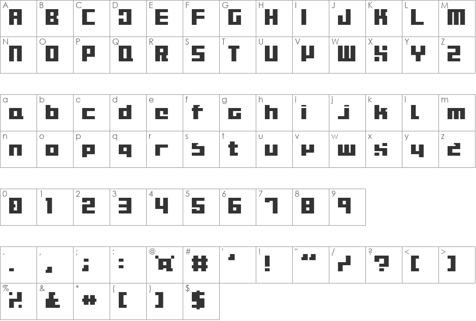 BitmapperOLDTYPE font character map preview