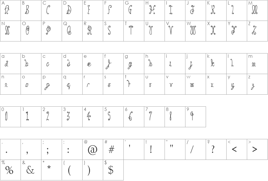 You Are Something font character map preview