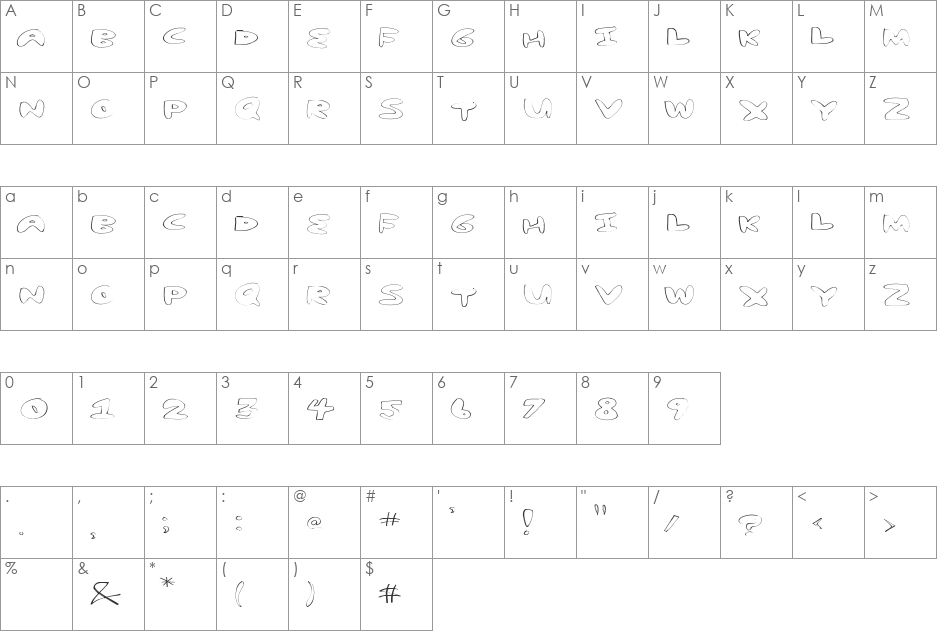 yum nub extended font character map preview