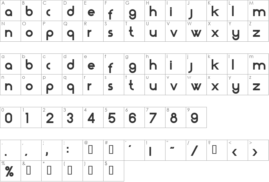 ZARAUTZ SPECIAL font character map preview