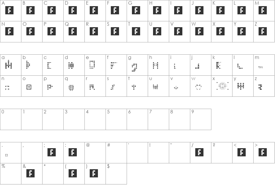 00ne Empolliaxe 1 font character map preview