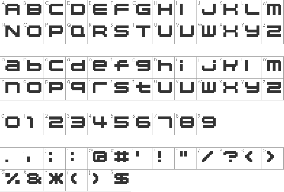 04b_20 font character map preview