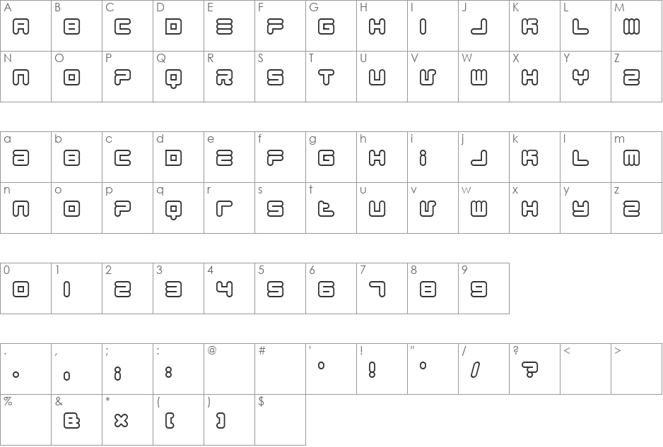 1900.80.5 font character map preview