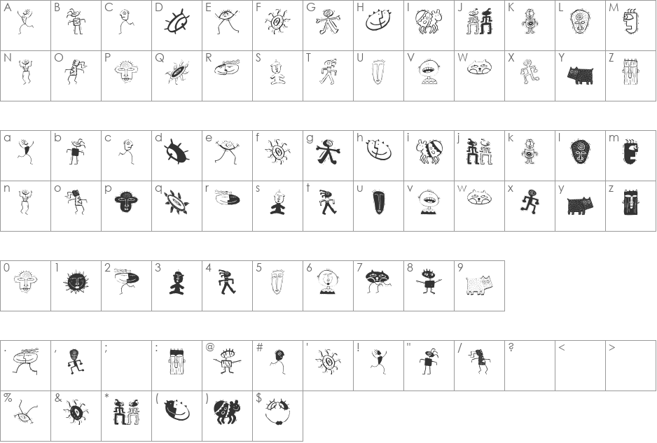 20thCentury-Three font character map preview
