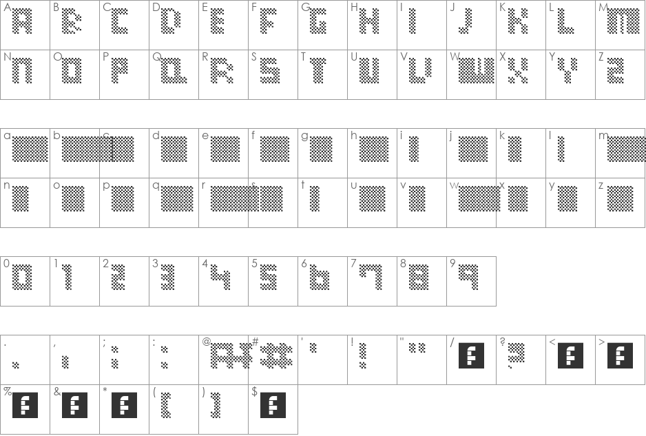 28 Sys font character map preview