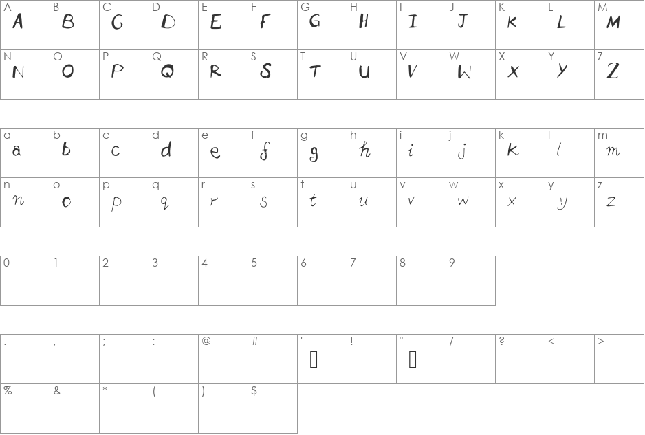 2nd_Attempt font character map preview