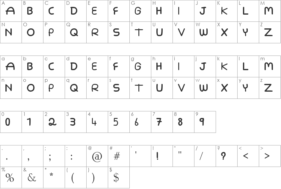 3allamni font character map preview