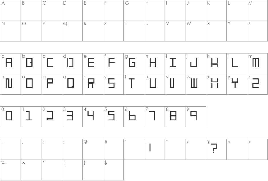 486 font character map preview
