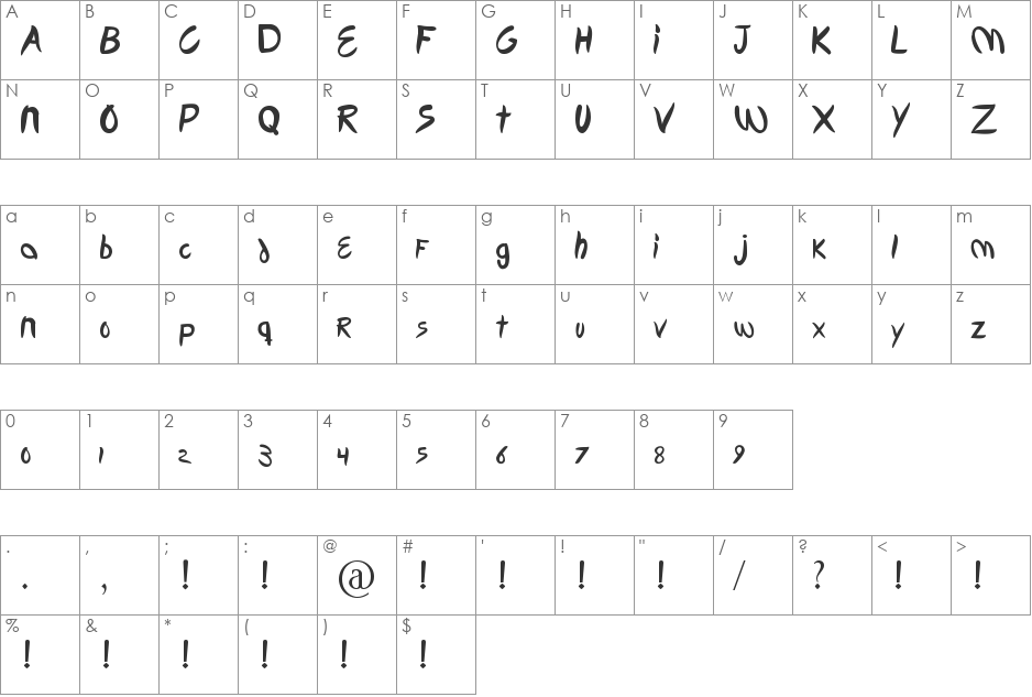 538 Eurofan Eurovision font character map preview