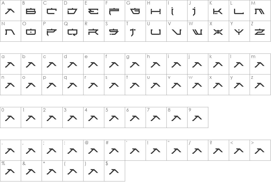 [.atari-kids.] font character map preview