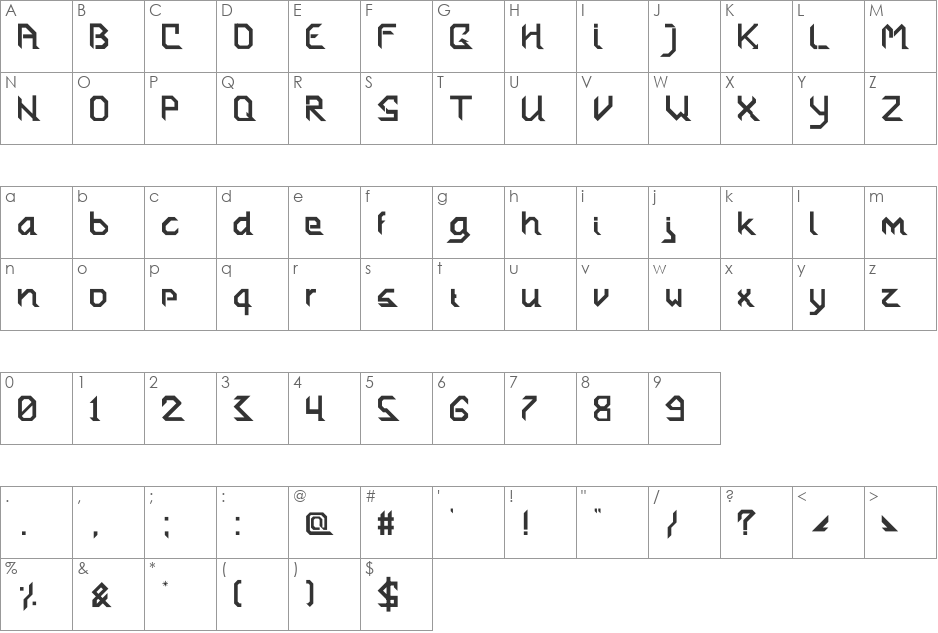 Blame my parents... font character map preview