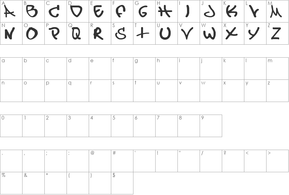 BlazteR TaggeR font character map preview