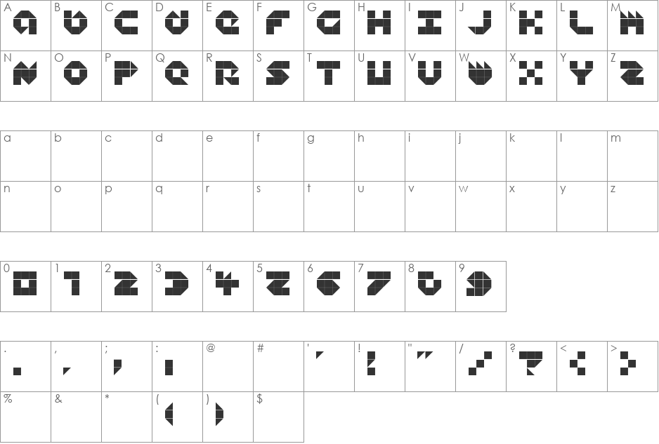 blox font character map preview