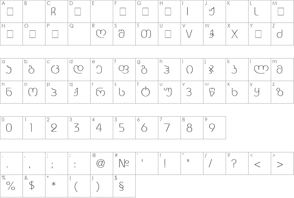 Bolnisi Mtavruli font character map preview