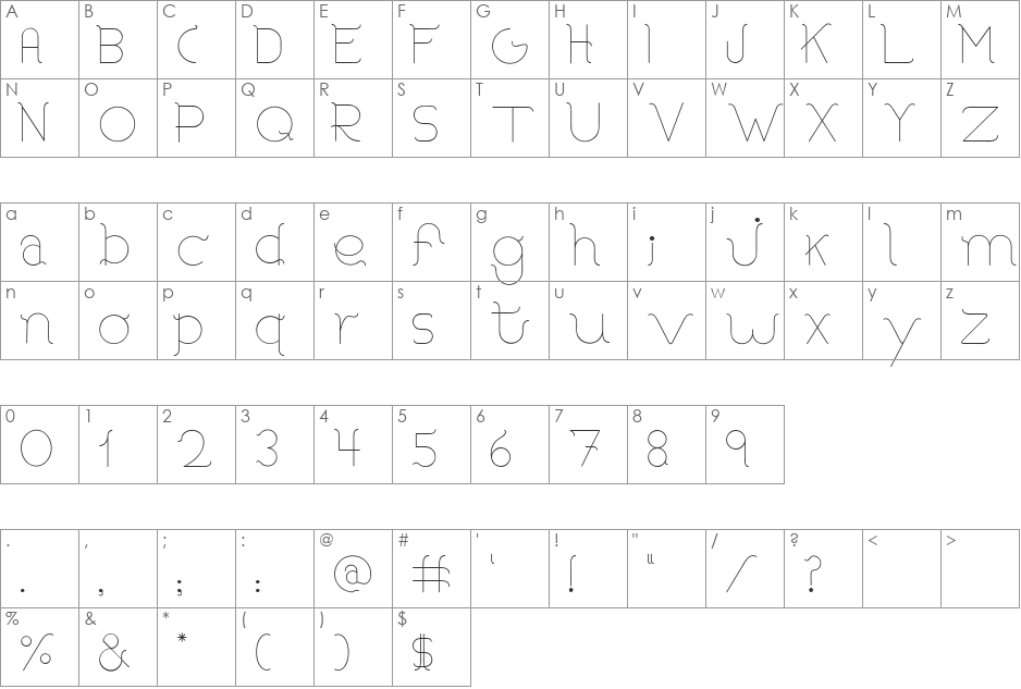 Boros Rounded font character map preview