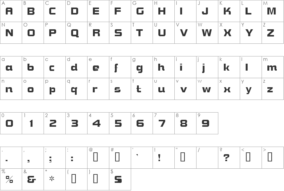 BravuraSSi font character map preview