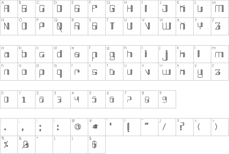 broad font character map preview