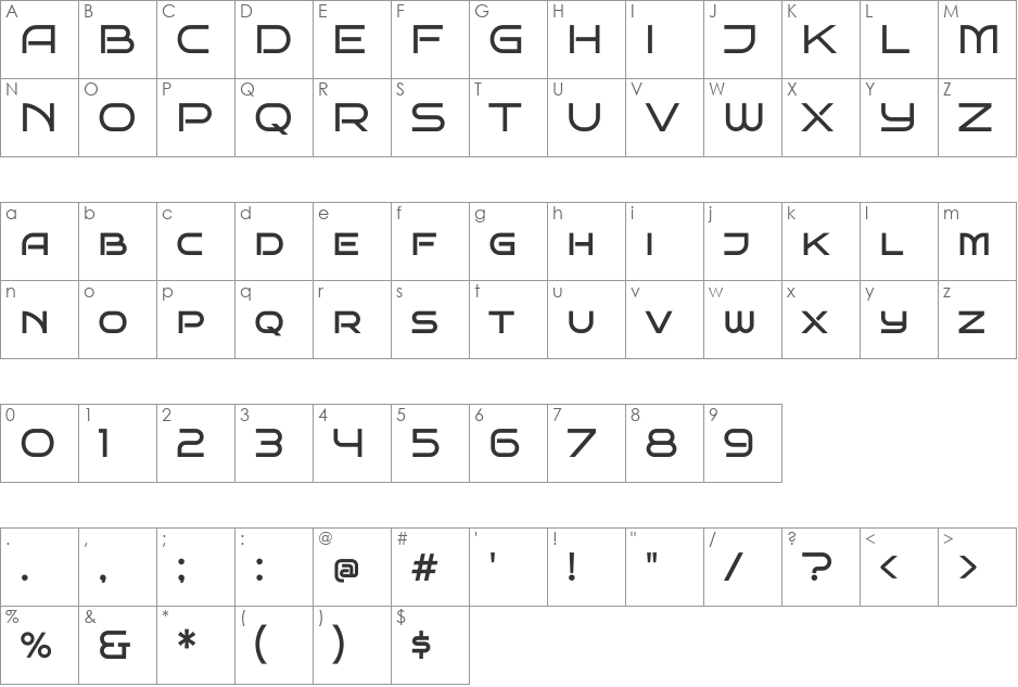 Bruno Ace SC font character map preview