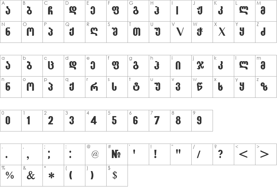 AGroteskN font character map preview
