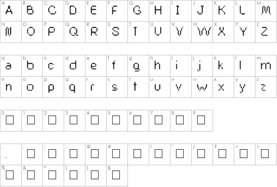 BuddySystem font character map preview