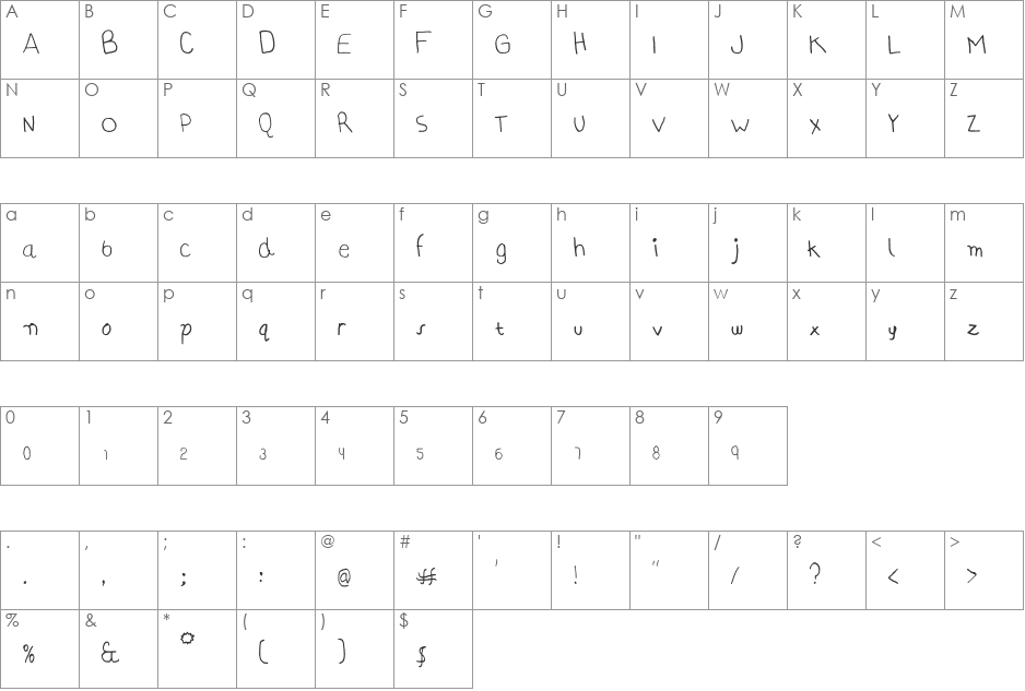 AI kelso HW font character map preview