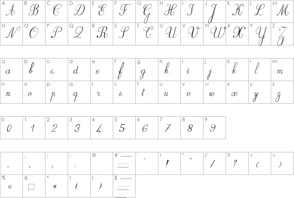 BV_Rondes2 ital font character map preview
